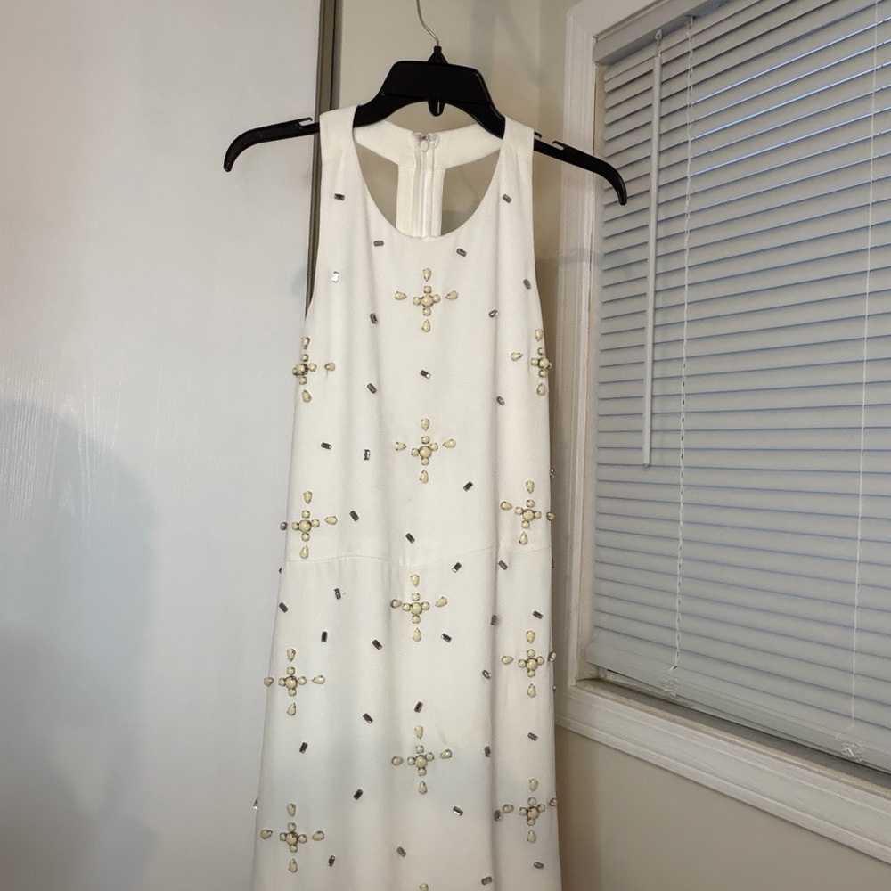 Fable Ivory Dress with Gold Embellishments